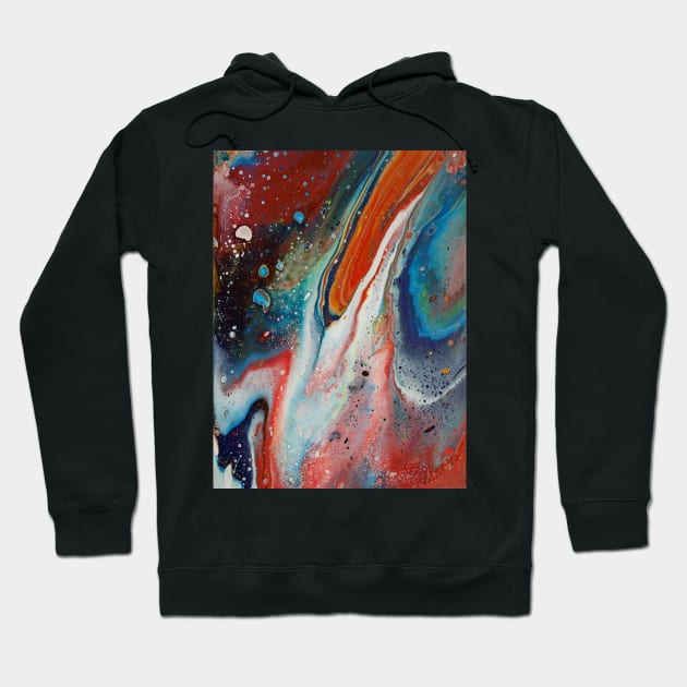 Galaxy ( Acrylic Pour ) Hoodie by karincharlotte